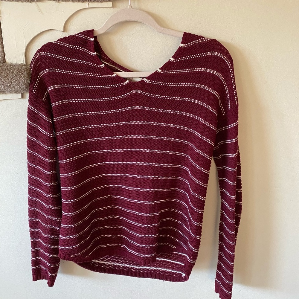 Red and White Striped Sweater